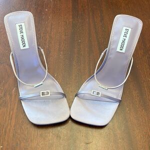 Steve Madden Aislinn heeled purple satin sandals Size 8 1/2 NWOT